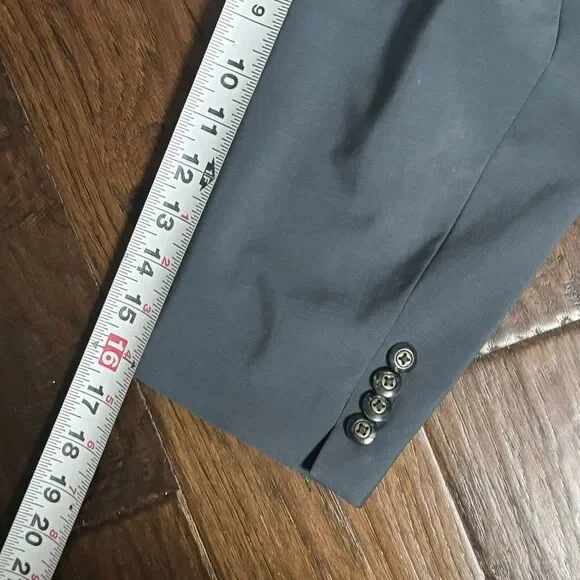 HUGO BOSS 2 Piece Suit 44 L Einstein Sigma 3‎ Button Cerutti 1881 Blue Green